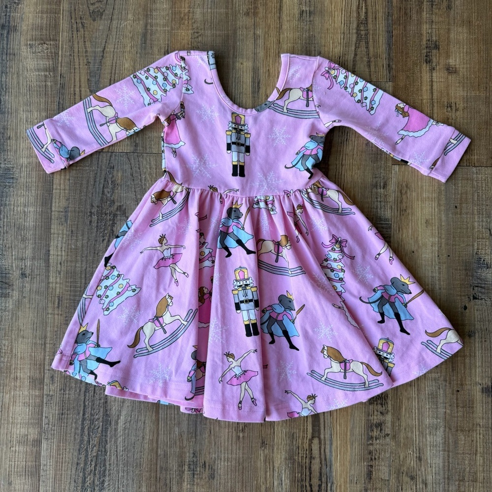 Eleanor Rose Girls Pink Nutcracker Twirl Christmas Dress Ballerina Size 18M